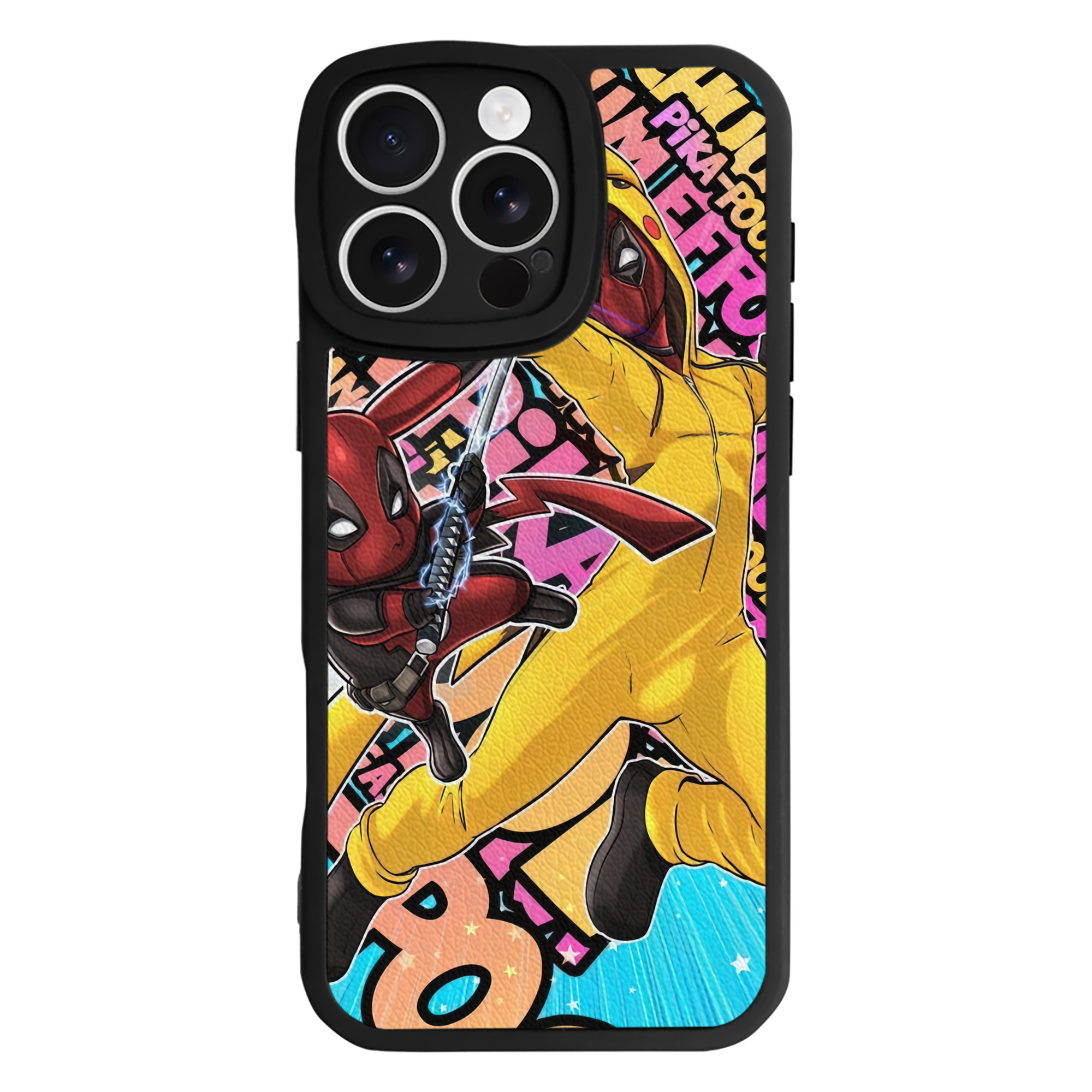 （画像用） Deadpool デッドプール 【iPhone 16シリーズ対応】シリコンスマホケース（レザー調） 材質：シリコン